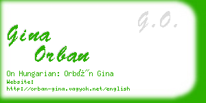 gina orban business card